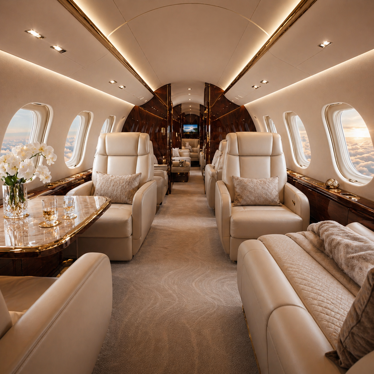 Private air aligned with hotel-level hospitality.