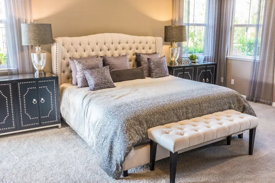 Luxury suite overlooking water prepared for a discreet stay